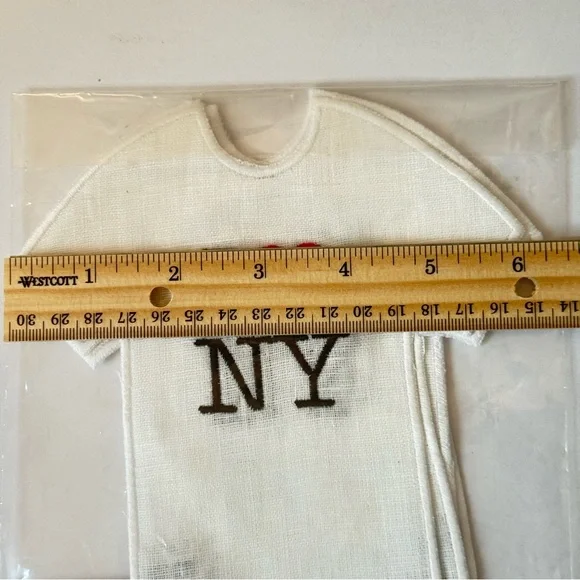 NWT I ❤️ NY T-Shirt Cocktail Napkins Set of 4 100% Linen by Chefanie - Picture 9 of 9